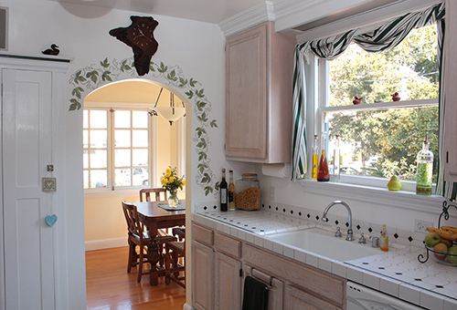 Kitchen and nook.  1928 Modified English Cottage style home.  Martinez, CA.